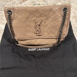 Beige/ cream YSL shoulder/ cross body bag